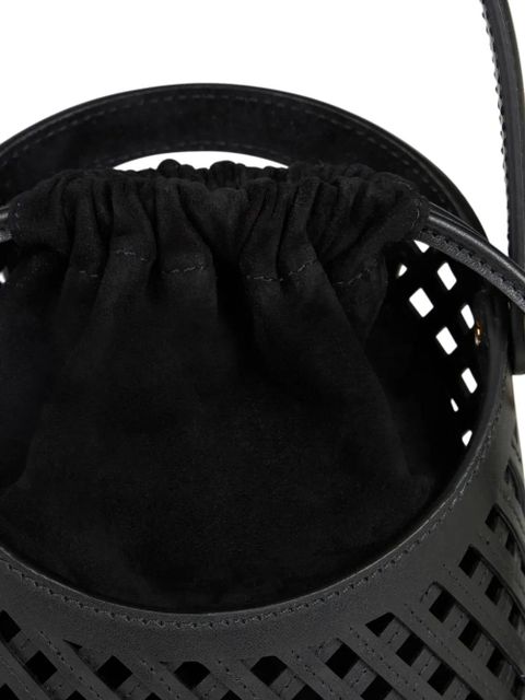 ETRO small Saturno grid cut-out crossbody bag - Black