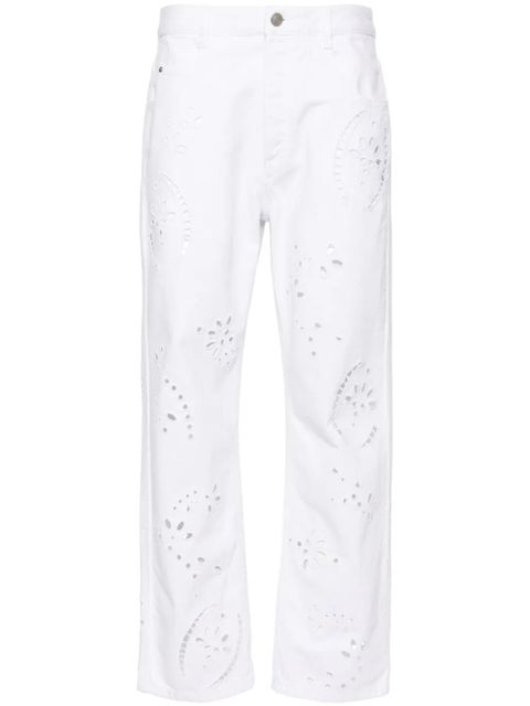 ISABEL MARANT Irina high-rise straight-leg jeans - White