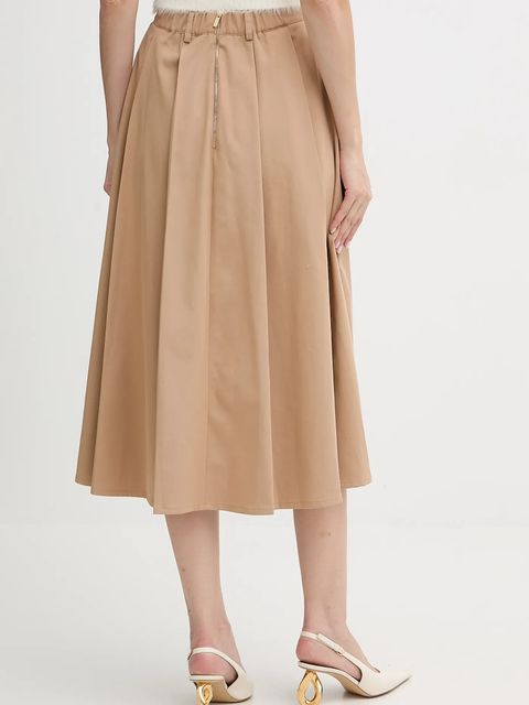 Morgan spódnica kolor brązowy midi rozkloszowana JOKER.F