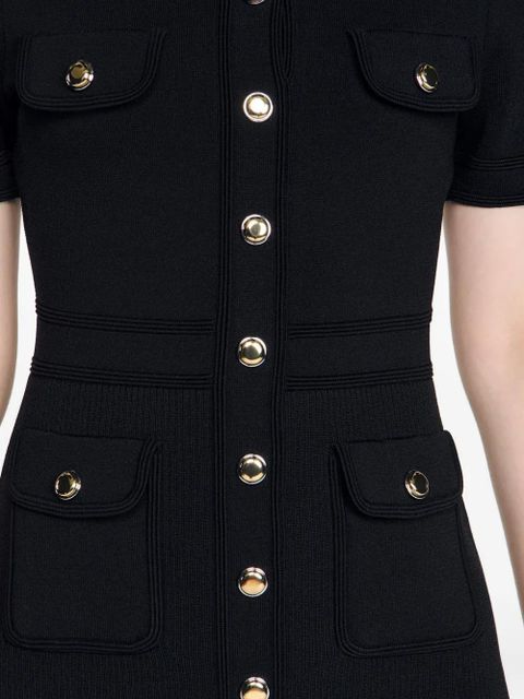 SANDRO mini button-detail dress - Black