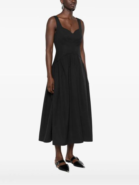 Alexander McQueen sweetheart-neck midi dress - Black