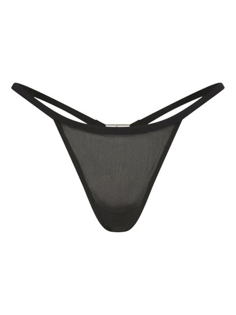 Manière De Voir mesh plaque thong - Black - zdjęcie produktu nr 1