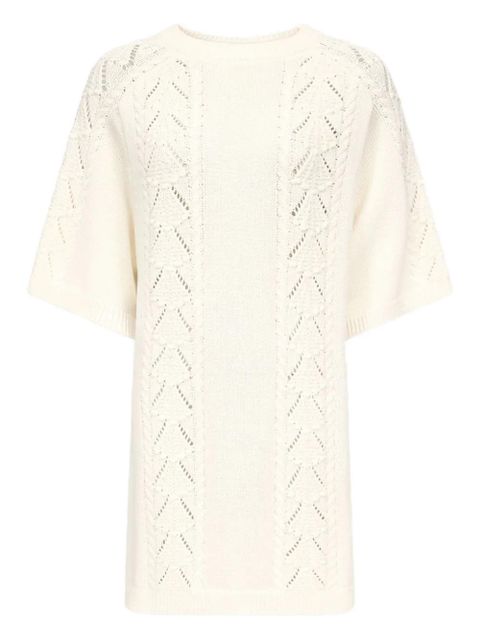 LouLou de Saison Arman cable-knit mini dress - White - zdjęcie produktu nr 1