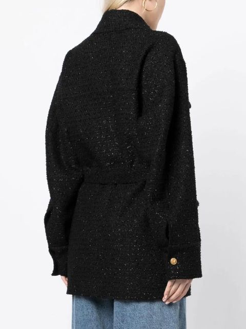 Blumarine bouclé button-up jacket - Black