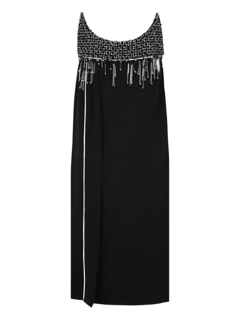 Prada crystal-bead embellished mini dress - Black - zdjęcie produktu nr 1