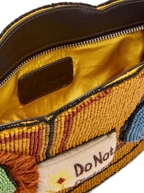 STAUD beaded Couch clutch - Yellow