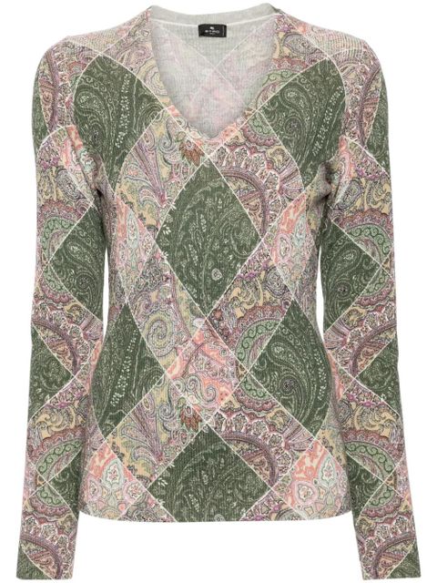 ETRO diamond-pattern sweate - Neutrals - zdjęcie produktu nr 1