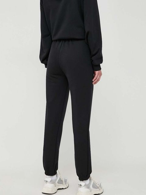 La Mania spodnie dresowe kolor czarny gładkie