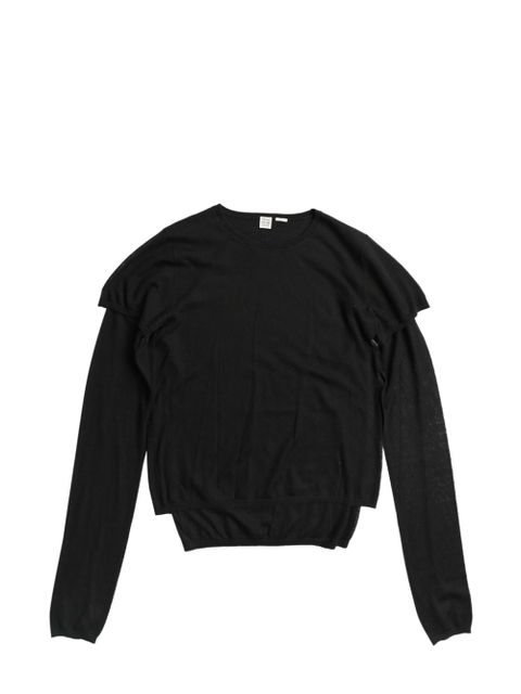 TOTEME layered fine-knit jumper - Black - zdjęcie produktu nr 1