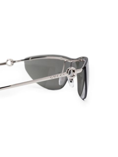 Gucci Eyewear shield-frame sunglasses - Silver - zdjęcie produktu nr 2