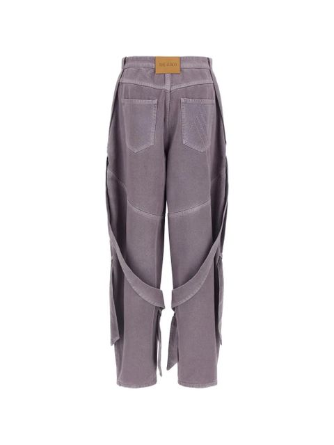 The Attico garment-dyed side ribbons jeans - Purple - zdjęcie produktu nr 2