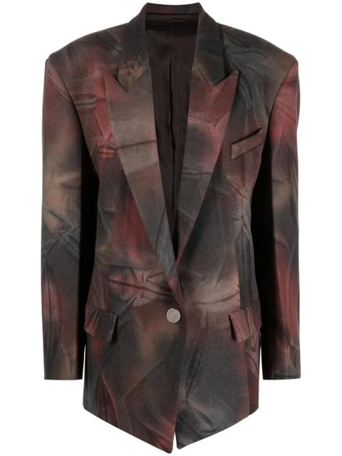 The Attico Glen tie-dye oversized blazer - Brown - zdjęcie produktu nr 1