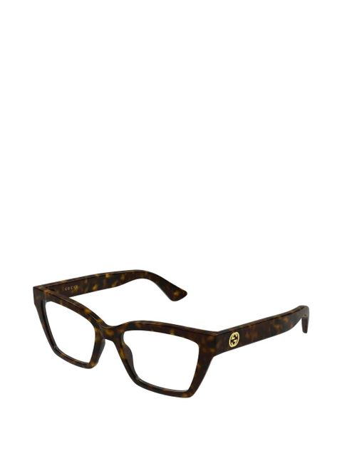 Gucci Eyewear cat-eye frame glasses - Brown - zdjęcie produktu nr 2