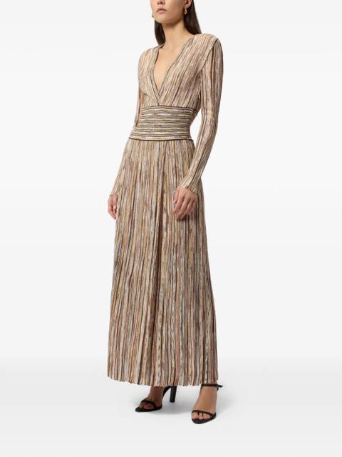 Missoni midi V-neck striped dress - Neutrals - zdjęcie produktu nr 2