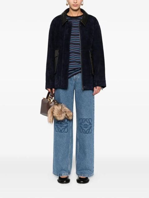 LOEWE logo-embroidered jeans - Blue
