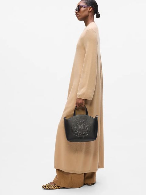 Karl Lagerfeld torebka skórzana K/CIRCLE kolor czarny A4W30070