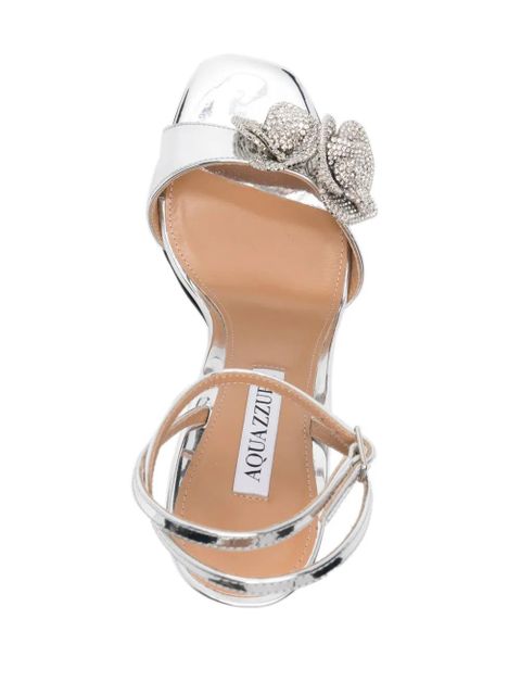 Aquazzura Crystal Orchid 105mm sandals - Silver - zdjęcie produktu nr 2