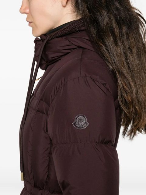 Moncler hooded zip-up jacket - Brown