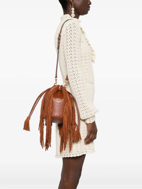 Valentino Garavani VLogo Signature bucket bag - Brown