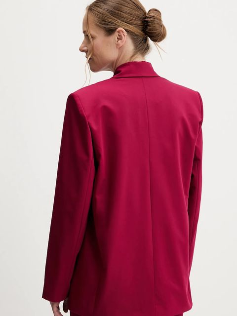 Answear Lab marynarka kolor różowy jednorzędowa gładka - zdjęcie produktu nr 2