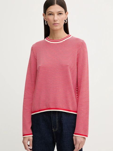 Marc O'Polo sweter bawełniany damski kolor czerwony lekki 600602360007 - zdjęcie produktu nr 1