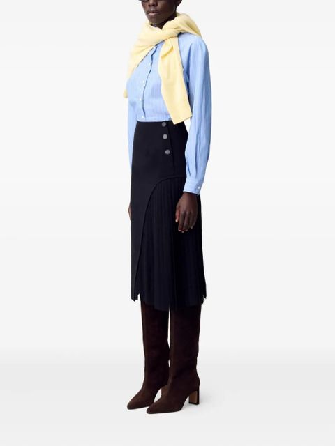 Claudie Pierlot pleated-panel skirt - Black