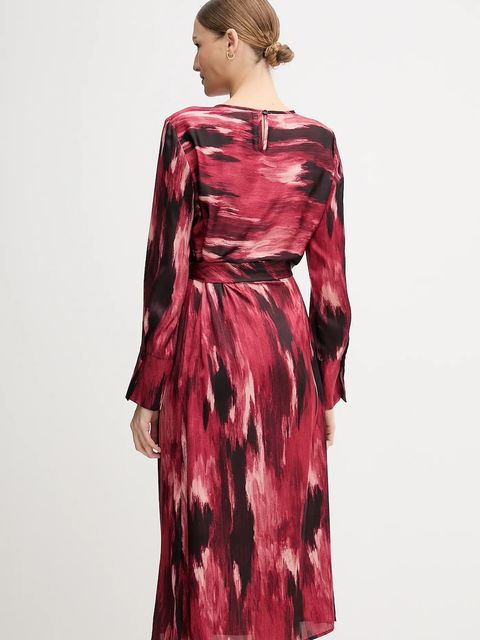 Joseph Ribkoff sukienka kolor czerwony midi rozkloszowana 254124 - zdjęcie produktu nr 2