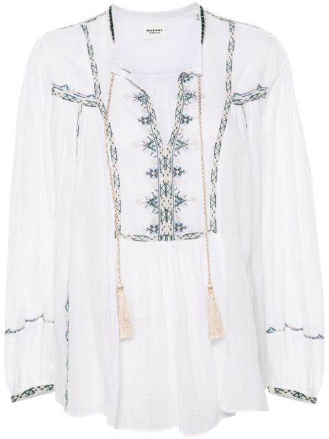 MARANT ÉTOILE Silekia cotton blouse - White