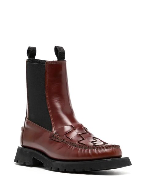 Hereu Alda woven 35mm Chelsea boots - Red