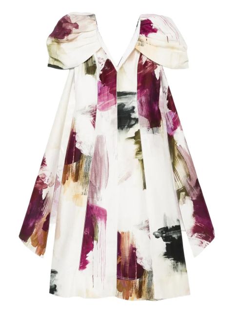 Aje Bisou ruffled midi dress - Neutrals - zdjęcie produktu nr 1