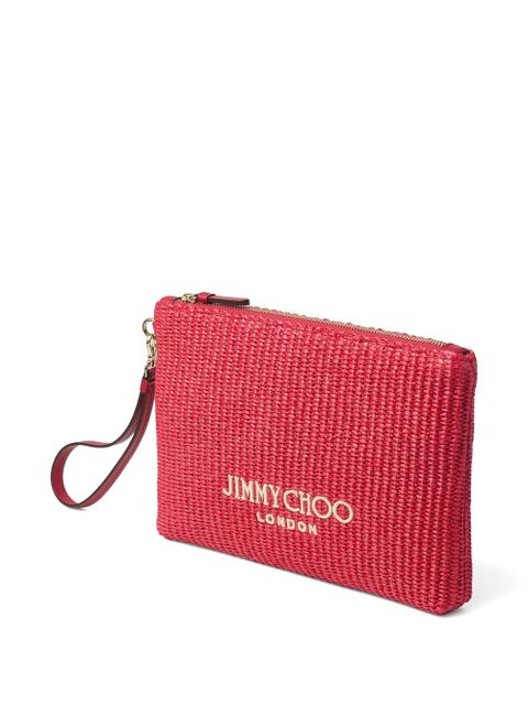 Jimmy Choo zip fastening clutch bag - Red
