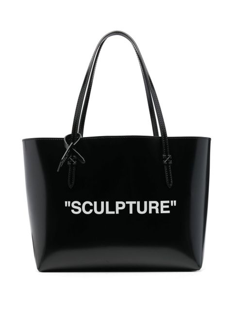 Off-White slogan-print tote bag - Black - zdjęcie produktu nr 1
