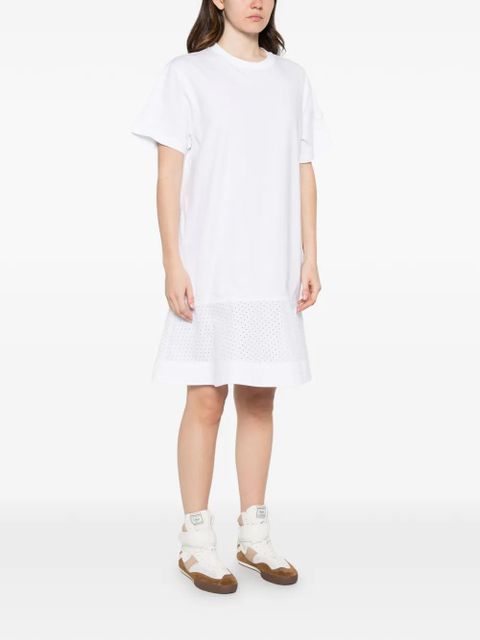 Moncler ruffled-hem mini dress - White