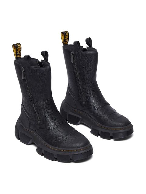 Dr. Martens botki skórzane DMXL Rigger kolor czarny na platformie DM41192001 - zdjęcie produktu nr 2