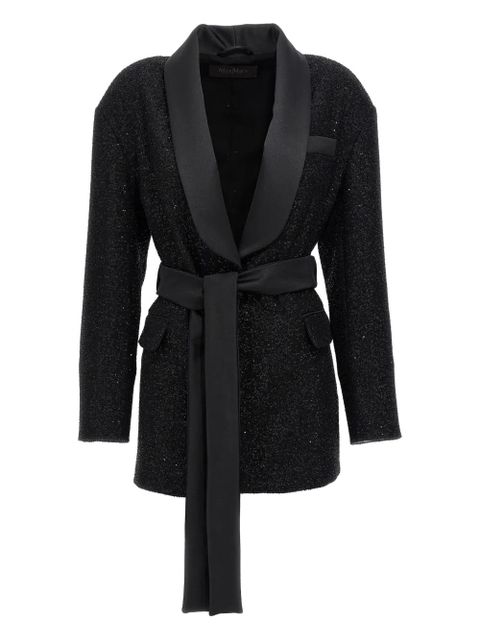 Max Mara sequin-embellished shawl-collar blazer - Black - zdjęcie produktu nr 1