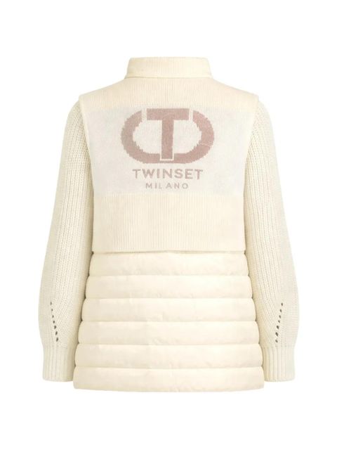 TWINSET ribbed knit coat - Neutrals - zdjęcie produktu nr 2