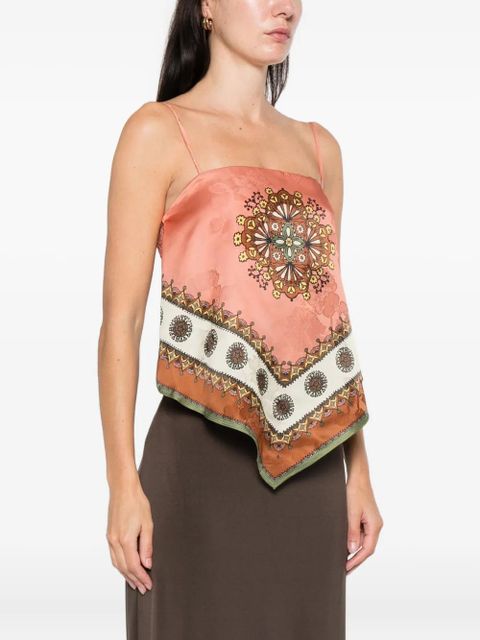 ALEMAIS Contina scarf print top - Pink