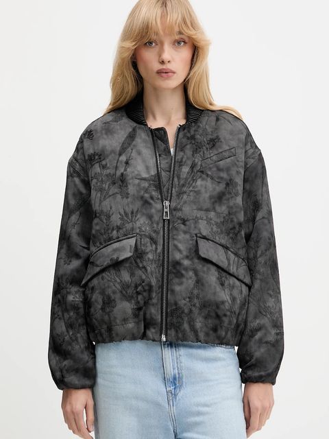 Desigual kurtka bomber FANTASY kolor czarny przejściowa oversize 25WWEW26 - zdjęcie produktu nr 1