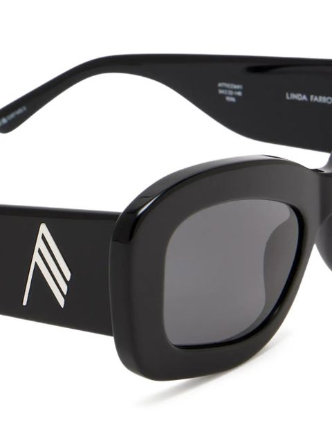 The Attico rectangle-frame sunglasses - Black