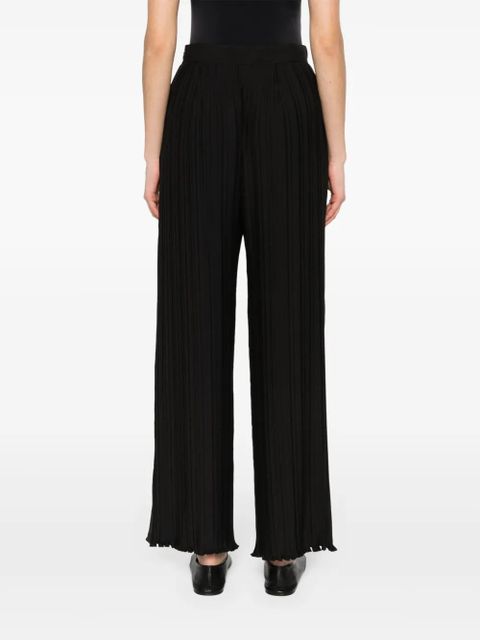 Lanvin plissé wide-leg trousers - Black