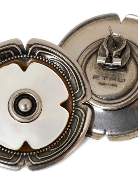 ETRO mother-of-pearl earrings - Silver