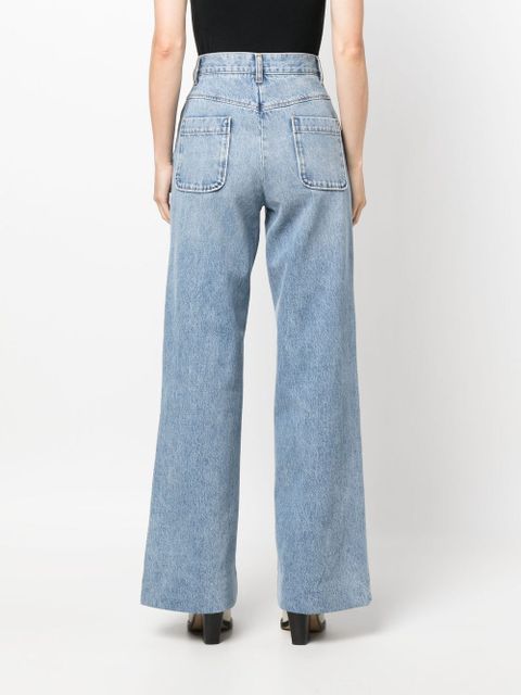 SANDRO high-waisted wide-leg jeans - Blue