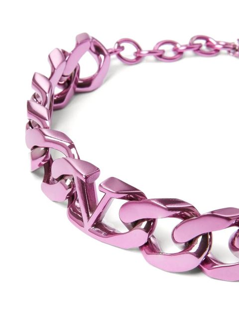 Valentino Garavani VLogo Signature curb-chain necklace - Pink - zdjęcie produktu nr 2