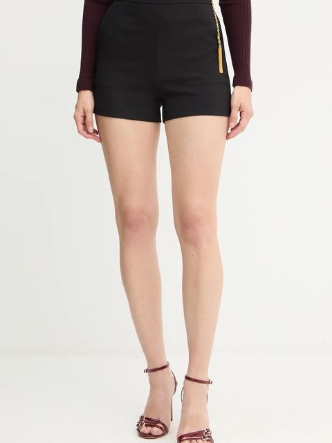 Elisabetta Franchi szorty damskie kolor czarny gładkie high waist SH01757E2 - zdjęcie produktu nr 1