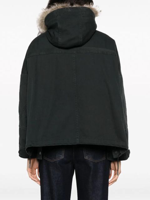 Yves Salomon detachable-hood padded parka - Blue