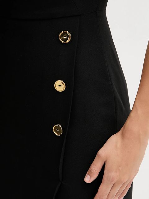 Marciano by Guess sukienka DALIA kolor czarny midi dopasowana 5BGK16 7046A