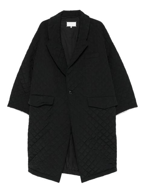 Maison Margiela four stitch-logo quilted coat - Black - zdjęcie produktu nr 1