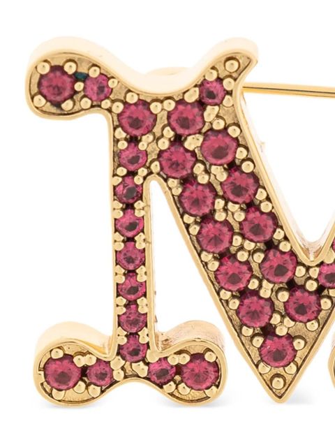Max Mara letter embellished brooch - Gold
