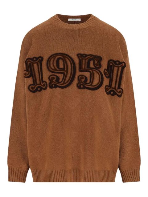 Max Mara embroidered wool sweater - Brown - zdjęcie produktu nr 1