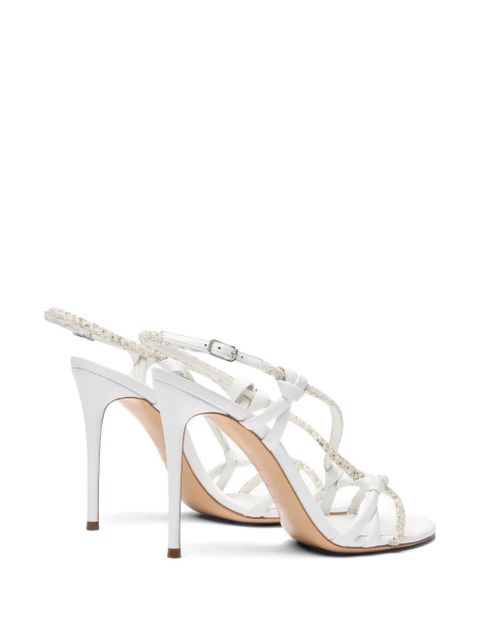 Casadei Itaca embellished leather sandals - White
